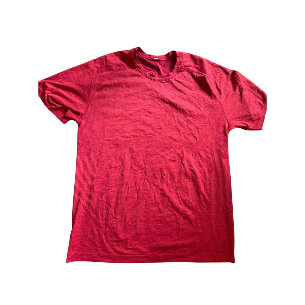 Lululemon T-Shirt Mens XL Red‎ Metal Vent Tech Gym Workout Athletic